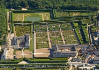 Vue aérienne des jardins de Villandry