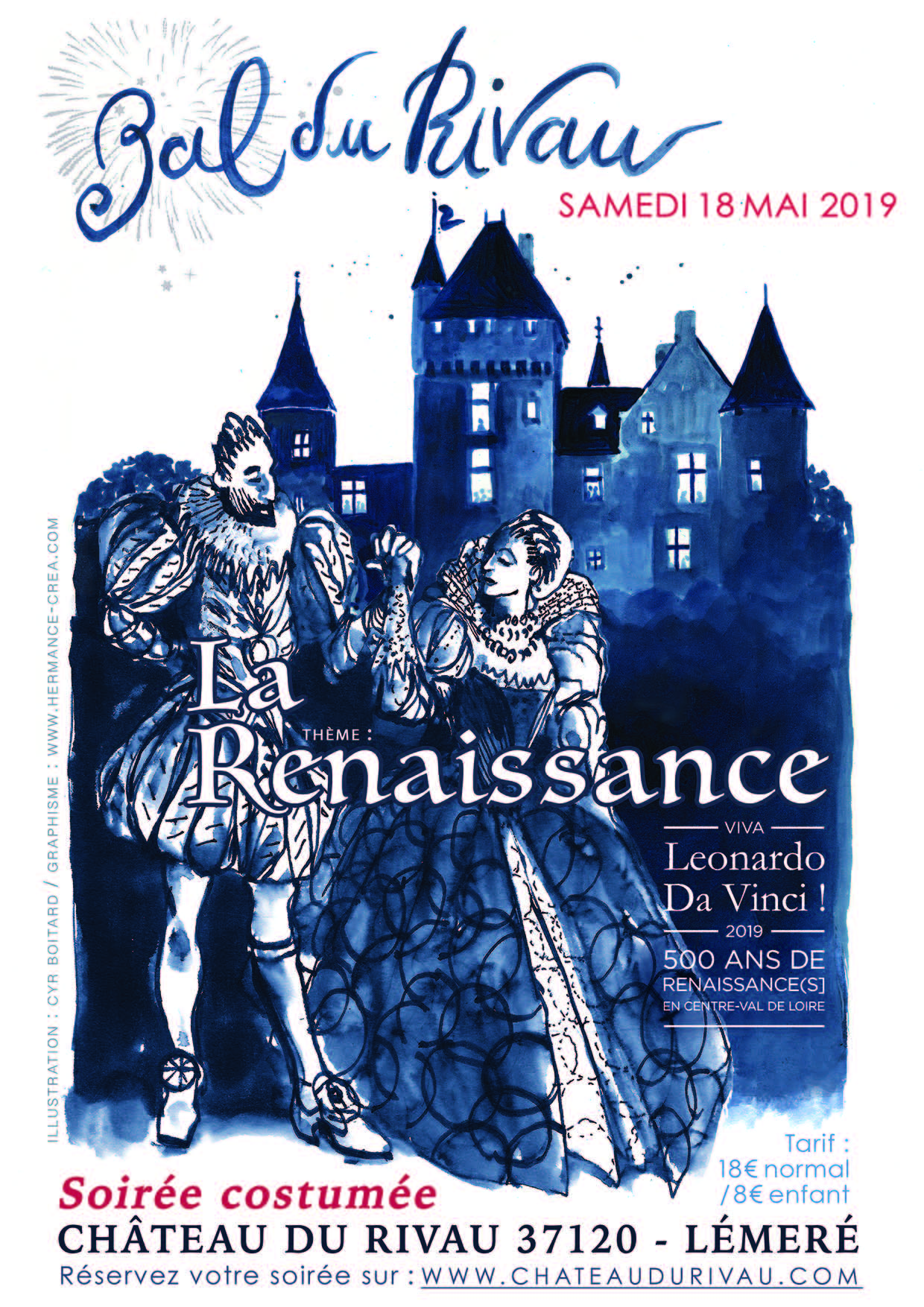 Affiche du bal du Rivau 2019